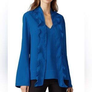 Derek Lam 10 Crosby Ruffle Scarf Neck Blouse
